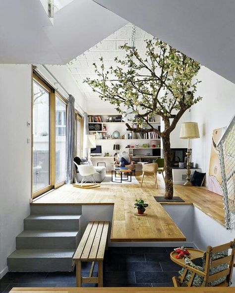 Living Room Without Sofa, Reka Bentuk Ruang Tamu, Vstupná Hala, Interior Design Per La Casa, Open Living Room, Nordic Interior, Design Del Prodotto, Design Living, Tiny Homes