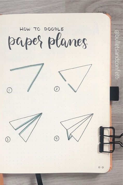 Best Paper Plane, How To Doodle, خريطة ذهنية, Bullet Journal Spreads, Bullet Journal Banner, Bullet Journal Paper, Seni Dan Kraf, صفحات التلوين, Journal Spreads