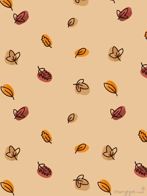 Fall Background Cartoon, Cute Leaf Wallpaper, Cartoon Leaves Wallpaper, Cute Fall Leaves Wallpaper, Leafs Wallpapers Autumn, Cartoon Leaves Fall, Fall Leaves Background Aesthetic, Colorful Leaves Wallpaper, Fall Background Leaves