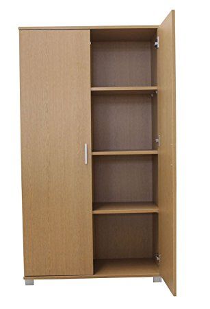 Office cupboard filing storage stationary cabinet - office furniture, 4 storage shelves - 2 door cabinet - 800mm wide - massive storage capacity - 40 x A4 box file capacity: Amazon.co.uk: Office Products Office Filing Cabinet Ideas, Storage Stationary, Office Cupboard, Filing Storage, Tall Pantry Cabinet, 2 Door Cabinet, Cabinet Office, Box File, Office Cupboards