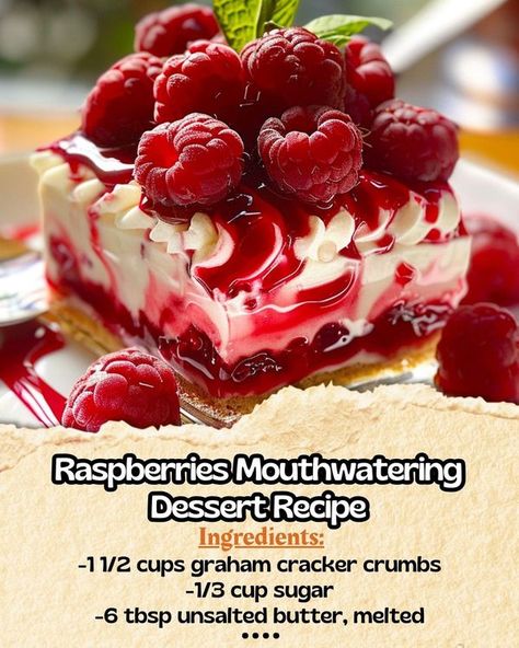 Grandma's Secret Recipes | Raspberry Mouthwatering Dessert 🍇🍰 | Facebook Raspberry Apple Pie, Raspberry Ice Box Cake, Raspberry Pudding Dessert, Frozen Raspberry Recipes, Desert Lasagna, Raspberry Dessert Recipes, Desert Pizza, Pie Filling Desserts, Raspberry Pie Filling