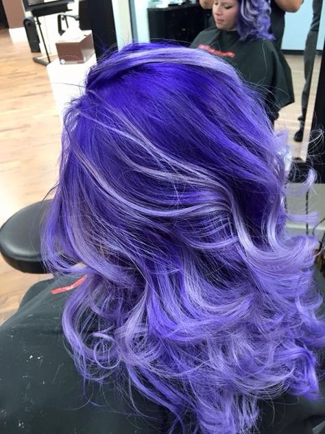 Periwinkle Purple Hair, Purple Faded Hair, Colorful Hair Color Ideas, Purple And Blue Hair, Galaxy Hair Color, Periwinkle Hair, White Ombre Hair, Blue Purple Hair, Steak Dinners