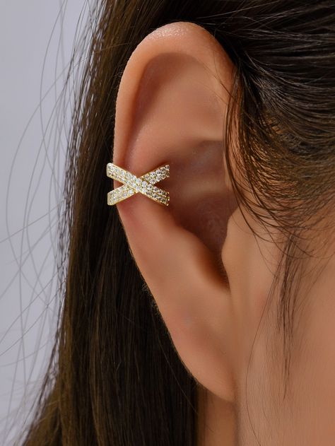 Piercing Ring Ear, Rhinestone Ear Cuff, Ear Cuff Piercing, Gold Toe Rings, Ear Cuff Jewelry, Embellished Fashion, Formal Jewelry, Ear Cuff Earings, Nose Rings