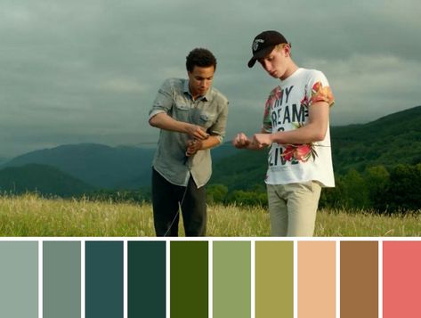 movie & film cinematography color palette Film Stills Cinematography Color Palettes, Cinema Color Palette, Film Color Palette, Movie Color Palette, Wes Anderson Movies, Travel Film, Cinema Colours, Color Palette Yellow, Light Room