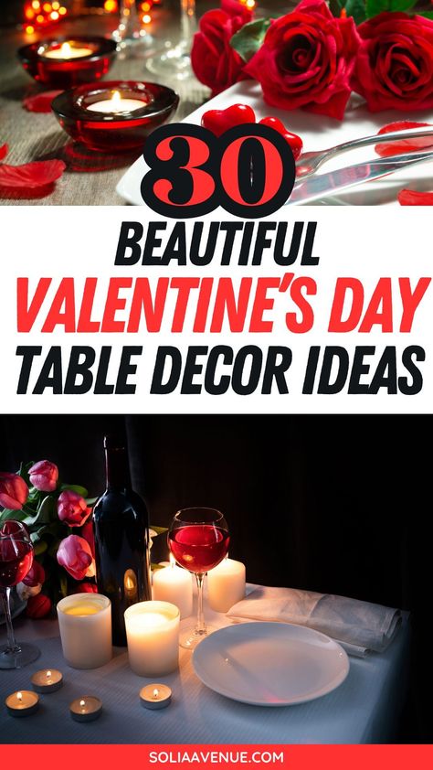 Create a captivating ambiance with our curated Valentine's Day table decorations ideas. From charming centerpieces to elegant table settings, transform your dining space into a romantic haven for two. Date Night Table Setting At Home, Dinner Table Decor Ideas, Romantic Dinner Set Up, Romantic Dinner Tables, Romantic Dinner Setting, Valentine Day Table Decorations, Fairy Lights In A Jar, Valentine's Dinner, Table Decorations Ideas