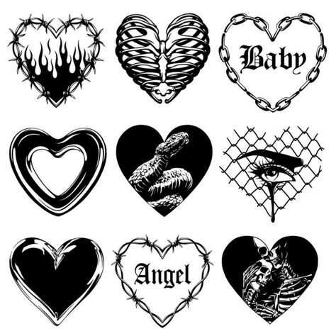 Left Arm Tattoos, Sacred Heart Tattoos, Blackwork Designs, Instagram Heart, Cute Easy Doodles, Graphic Design Images, Doodle Tattoo, Tattoo Collection, Tattoo Stencil Outline