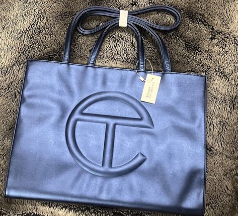 Brand New Blue Telfar Large for Sale Cotton Drawstring Bags, Logo A, Everyday Bag, Long Weekend, Embossed Logo, Cobalt Blue, Drawstring Bag, Cobalt, Cross Body