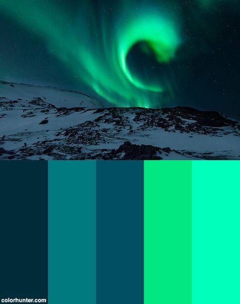 Aurora Borealis Color Scheme from colorhunter.com Aurora Borealis Drawing, Tech Color Palette, Aurora Borealis From Space, Aurora Colors, Paint Color Combos, Northern Lights Painting, Color Palette Challenge, Color Schemes Colour Palettes, Palette Art