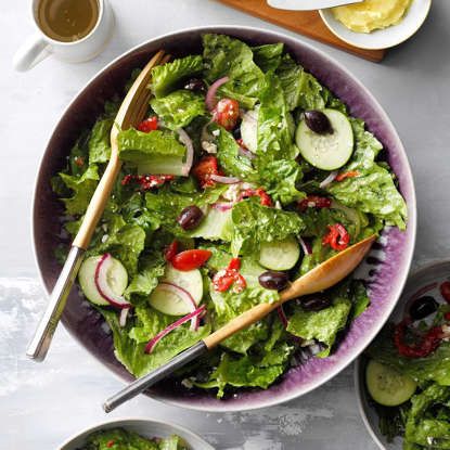 Accompaniment Salad, Romaine Lettuce Salad Recipes, Italian Easter Recipes, Mediterranean Salad Recipe, Thanksgiving Salad Recipes, Potluck Salad, Lettuce Salad Recipes, Christmas Salad Recipes, Thanksgiving Salad