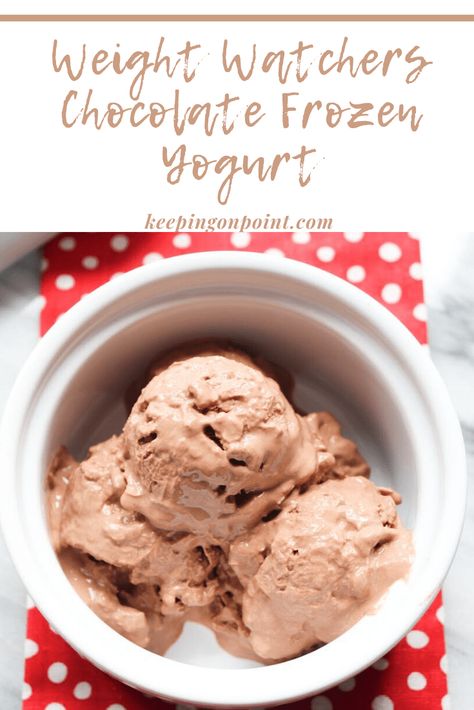 Chocolate Frozen Yogurt – 1 Freestyle Point Chocolate Frozen Yogurt, Weight Watchers Vegetarian, Sandwich Vegetarian, Weight Watcher Desserts, Frozen Yogurt Recipes, Plats Weight Watchers, Weight Watchers Meal Plans, Weight Watchers Snacks, Weight Watchers Recipes Desserts