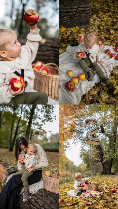 Toddler Autumn Photoshoot, Autumn Birthday Photoshoot, Autumn Photo Ideas Family, Fall Photoshoot Kids Mini Sessions, Fall 1 Year Photoshoot, Autumn Toddler Photoshoot, Baby Girl 2nd Birthday Photoshooting, Baby Autumn Photoshoot, Fall Outdoor Photoshoot Ideas