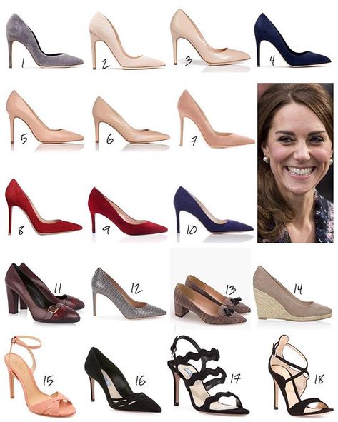 Kate's new pumps in 2016, including Rupert Sanderson, LK Bennett, & Gianvito Rossi Kate Middleton Shoes, Princess Katherine, Catherine Duchess Of Cambridge, Princess Catherine, Middleton Style, Trendy Swimwear, Kate Middleton Style, Catherine Middleton, Duchess Catherine