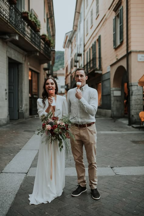 Fun Elopement Photos, Lakecomo Italy, Urban Wedding Photography, Italy Elopement, Maggie Grace, Anniversary Shoot, Pre Wedding Photoshoot Outfit, Romantic Anniversary, Lake Como Italy