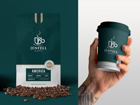 Coffee Packaging Design Branding, Restaurant Packaging Design, Logo Coffee Design, Cafe Design Ideas, Coffee Branding Design, Coffee Label Design, Coffee Logo Design, Cafe Branding Design, Coffee Packaging Design