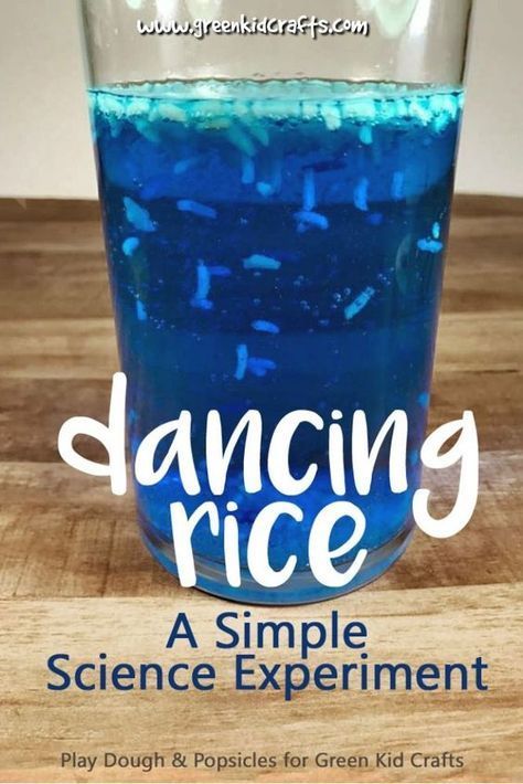 Dancing Rice Experiment, Dancing Crafts, Dancing Rice, Vetenskapliga Experiment, Aktiviti Prasekolah, Kitchen Science Experiments, Green Crafts For Kids, Kitchen Science, Science Week