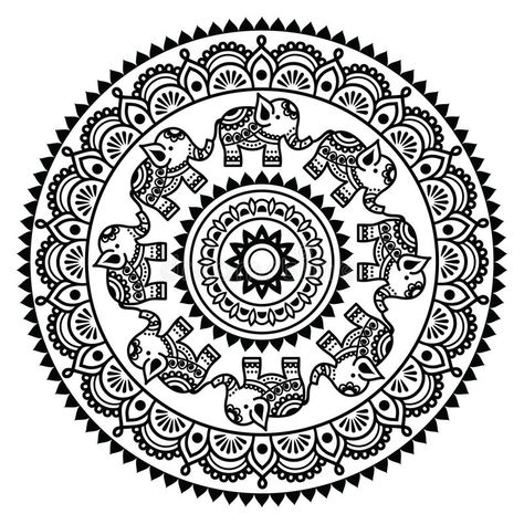 Madhubani Animals, Indian Henna Tattoo, Mehndi Mandala, Round Mehndi, Worli Painting, Indian Henna, Circle Tattoo, Mandala Stencils, Mandala Design Pattern