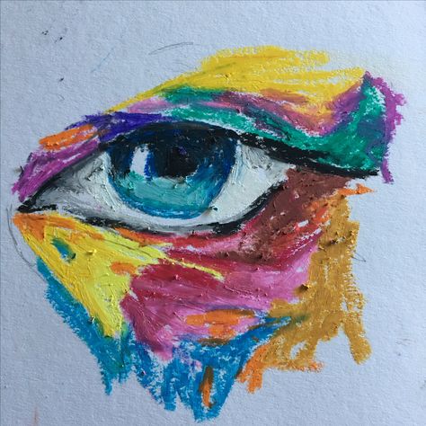 GCSE art oil pastel francoise Nielly response Oil Pastel Face Portraits, Oilpastel Draw, Francoise Nielly, Art Oil Pastel, Draw Eye, Paint A Portrait, Conceptual Artwork, Oil Pastels Painting, Sketches Art