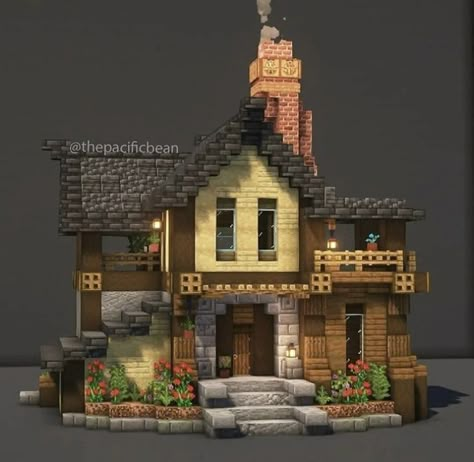 Minecraft Small House, Case Minecraft, Houses Minecraft, Rumah Minecraft Sederhana, Minecraft Mansion, Minecraft Village, Minecraft Structures, Minecraft Farm, Bangunan Minecraft