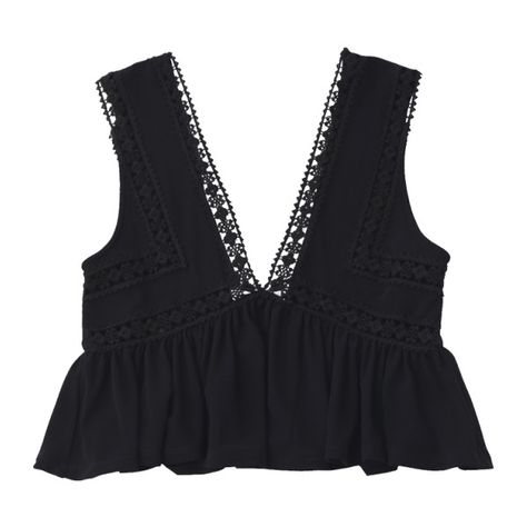 Ruffles Lace Trim Cropped Tank Top Black ($21) ❤ liked on Polyvore featuring tops, zaful, tops., ruffle top, frilly tank top, frill top, frilly tops and lace trim top Frilled Shirt, Frilly Tops, Cheap Crop Tops, Frilly Shirt, Crop Top Sleeveless, Frilly Top, Frill Top, Lace Trim Tank Top, High Waisted Black Jeans