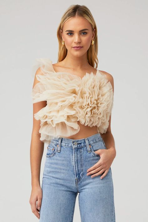 Ruffle Tulle Top, Tulle Top, Light Beige, Summer Outfits, My Style