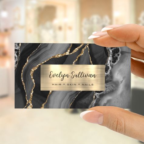 Luxury Business Card Design Creative, Black And Gold Business Cards, Logo Colours, Business Card Design Black, Elegant Business Cards Design, Gold Business Card, Stylist Business Cards, Salon Business Cards, Visiting Card Design