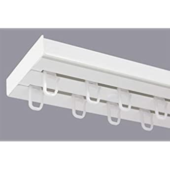 KARPOL Single Curtain Rail Track PCV Ceiling SET with HOOKS 118cm : Amazon.co.uk: Home & Kitchen Curtain Rail Ideas, Double Door Bathroom, Ceiling Curtain Track, Ceiling Curtains, Plastic Curtains, Double Bed Sheets, Curtain Clips, Double Curtains, Curtain Rails