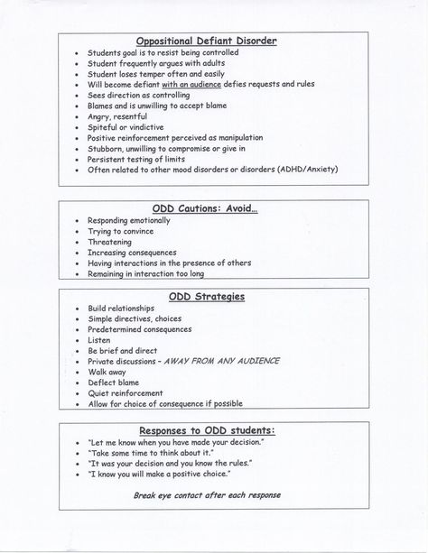 tips for ODD Odd Disorder Management, Odd Disorder Parenting Tips, Strategies For Odd Students, Proactive Behavior Strategies, Odd Disorder Parenting, Oppositional Defiant Disorder In Adults, Oppositional Defiant Disorder Worksheets, Oppositional Defiant Disorder Strategies, Odd Disorder