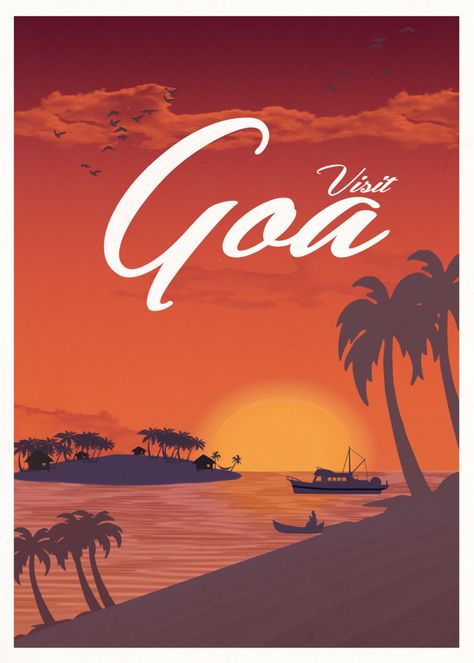 Visit Goa Goa Graphic Design, Goa Poster Design, Goa Brochure, Goa Background, Goa Logo, Goa Illustration, Goa Poster, Goa Wallpaper, Travel Brochure Design