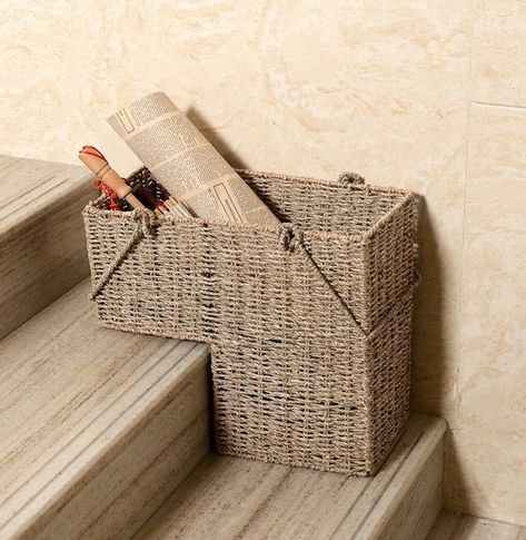 If You Love Having A Neat Home But Hate Organizing, Check Out These 31 Wayfair Products Staircase Basket, Stair Basket, Organize And Declutter, Coat Rack With Storage, Storage Totes, Stair Case, Integrated Handles, Basket Shelves, Declutter Your Home