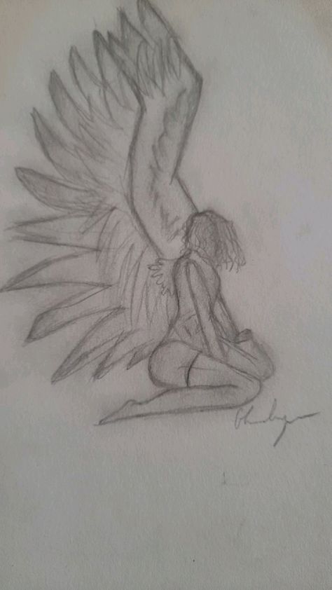 Art, A Pencil, A Drawing, Pencil Drawing, Pencil, Angel