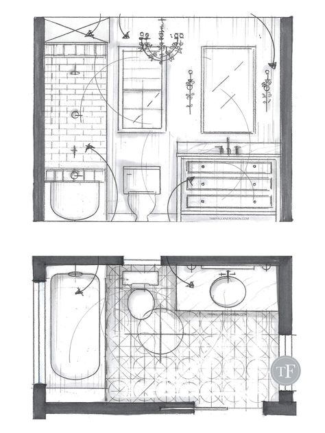 Anteroom Design, Small Bathroom Floor Plans, Tami Faulkner, Ensuite Design, Kitchen Hood Design, Custom Floor Plans, Interior Design Student, Interior Design Renderings, Interior Architecture Drawing