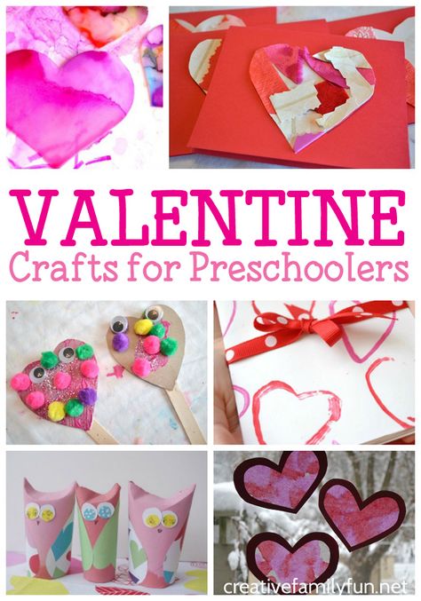 Valentine Crafts for Preschoolers - Creative Family Fun Valentines Day Crafts For Preschoolers, Coconut Cloud, Preschool Valentine Crafts, Crafts For Preschoolers, Valentine's Day Crafts, Cloud Dough, Pink Crafts, Preschool Valentines, Valentine Activities