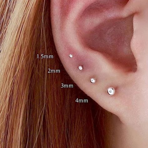 Baby Ear Piercing, Jewellery Wishlist, Multiple Earrings, Ball Stud Earrings, Minimalist Earrings Studs, Minimalist Studs, Dainty Studs, Tiny Studs, Opal Studs