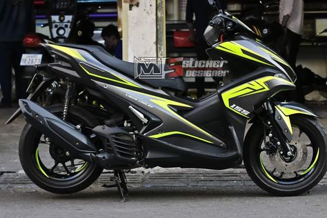 Black Bird Aerox 155cc Aerox Modif, Aerox 155 Yamaha, Cycle Stickers, Yamaha Xmax, Car Stripes, Aerox 155, Honda Pcx, Yamaha Nmax, Car Sticker Design