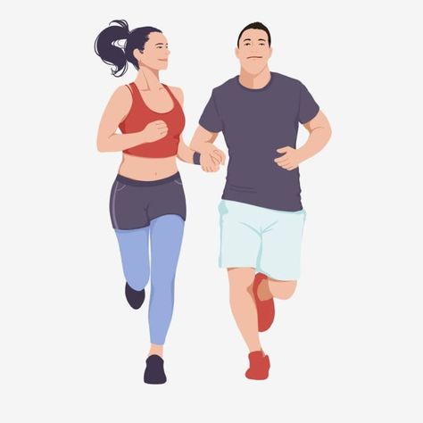 Cycling Attire, Running Illustration, Cartoon Silhouette, Women Illustration, Fitness Men, Abs Workout Video, Abs Workout Gym, Cartoon Man, Woman Illustration