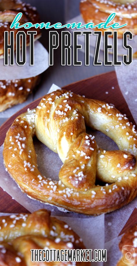 Hot Pretzels Recipe, Hot Pretzels, Soft Pretzel Recipe, Homemade Pretzels, Homemade Soft Pretzels, Pretzels Recipe, Favorite Dips, Dough Ingredients, Soft Pretzels