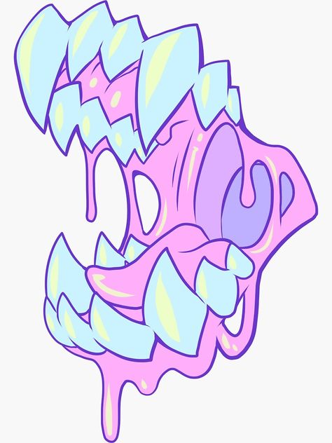 Pastel Zombie Aesthetic, Pastel Punk Art, Pastel Goth Drawing, Cutegore Art, Pastel Gore Art, Cute Gore Art, Pastel Oc, 1000 Tattoo, Yami Kawaii Art