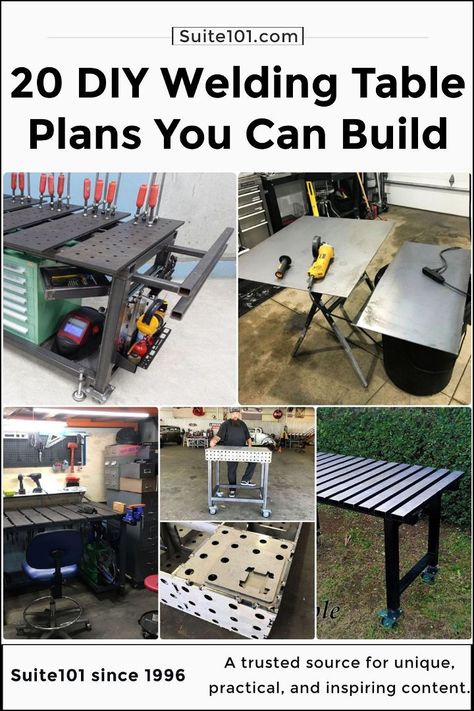 20 Homemade DIY Welding Table Plans and Ideas Welding Bench Ideas, Welding Tables Ideas Diy, Welding Tables Ideas, Diy Welding Table, Welding Table Plans, Welding Bench, Welding Table Diy, Welding Tables, Diy Projects Plans