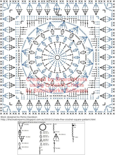 In a Spin Week 10 Block 12 Chart version 2 Granny Square Haken, Corak Bunga, Crocheting Patterns, Crochet Motif Patterns, Crochet Blocks, Crochet Square Patterns, Granny Squares Pattern, Crochet Mandala, Granny Square Crochet Pattern