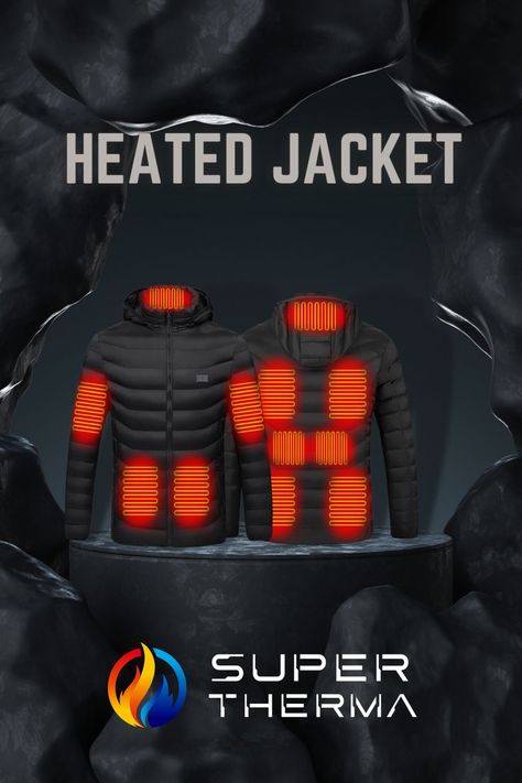 heated jacket Super Therma Heated Jacket, Portable Power Bank, Jacket For Women, Portable Power, Detachable Hood, Battery Pack, Power Bank, Stay Warm, North Face