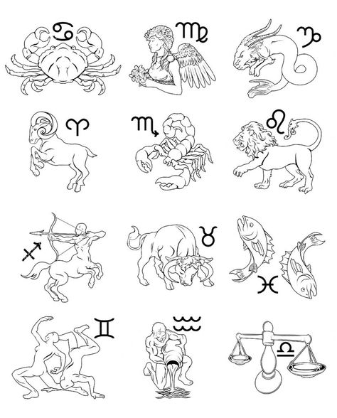 Zodiac Coloring Pages - Best Coloring Pages For Kids Zodiac Signs Leo Tattoo, Zodiac Signs Colors, Gemini Zodiac Tattoos, Birth Charts, Ideas Cocina, Space Coloring Pages, Taurus Tattoos, Aries Tattoo, Zodiac Signs Scorpio