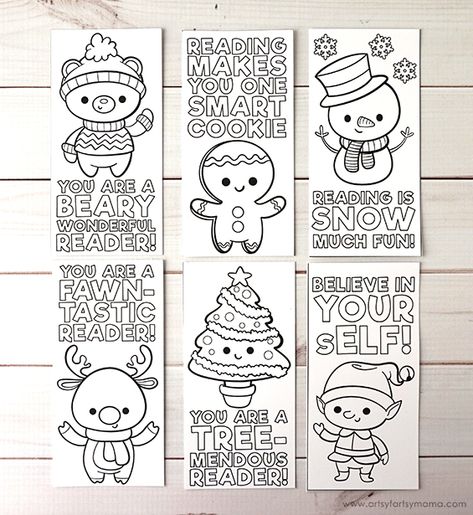 Free Printable Christmas Bookmarks Winter Coloring Bookmarks Free Printable, Free Printable Christmas Bookmarks, Bookmark Coloring Pages, Printable Christmas Bookmarks, Colouring Christmas, Colouring Bookmarks, Bookmark Coloring, Christmas Bookmark, Free Printable Bookmarks