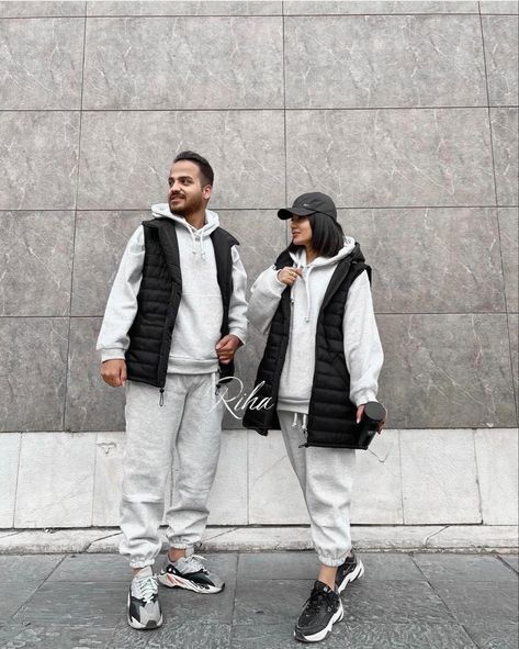 Winter Couple Outfits Matching, Outfit Couple Ideas, Men And Women Matching Outfits, Matching Winter Outfits For Couples, Couples Winter Outfits, Aquatic Outfit, Couple Winter Outfits, Clothes For Couples, Fashion Design Projects