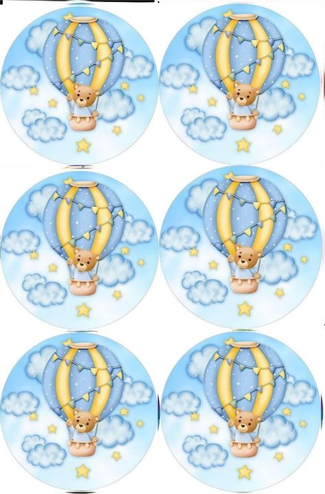 Baby Shower Images, Shower Images, Balloon Cupcakes, Cupcake Topper, Hot Air Balloon, Air Balloon, Hot Air, Cupcake Toppers, Cupcake