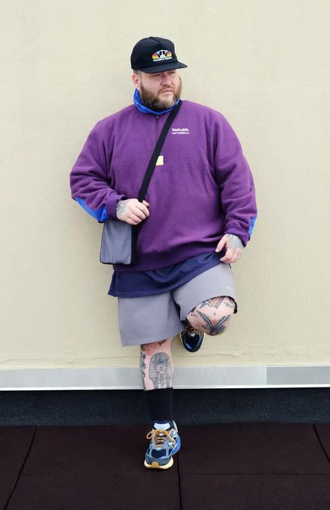 Capsule 2023, Outfits For Big Men, Clothing Capsule, Action Bronson, Man Wear, New Balance 990, Big Men Fashion, Look Plus Size, Street Style Outfits Men