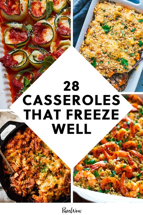 28 Casseroles That Freeze Well and Make Meals a Breeze Freezable Casseroles, Meals That Freeze Well, Freeze Ahead Meals, Casserole To Freeze, Freezer Dinners, Freezer Friendly Meals, Freezable Meals, Freezer Meal Planning, Meal Train Recipes