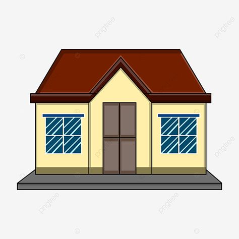 cartoon of a small house with pavement Small House Cartoon, House Doodle, Home Png, Images Cartoon, Villa Home, House Cartoon, A Small House, House Villa, House Small