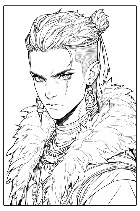 Male Coloring Pages, Greek Mythology Coloring Pages, Manga Lineart, Character Lineart, Free Lineart, Beautiful Coloring Pages, Manga Coloring Book, Color Drawing Art, صفحات التلوين