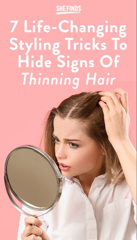 If you’re itching for a brand new ‘do, consider one of these gorgeous options. These hair styles and hair styling tricks can help make thinning hair look thicker and fuller. #hair #hairstyles #haircut #haircolor #haircare #hairgoals #hairideas #fashion #style Hairstyles For Shedding Hair, Hairdo For Thinning Hair, Style Thinning Hair Women, How To Hide Thinning Hair For Women, Styling Thinning Hair For Women, Haircut Ideas For Thinning Hair, Hairstyles For Loss Of Hair, Hairstyle Thinning Hair Women, How To Make Your Hair Look Thicker