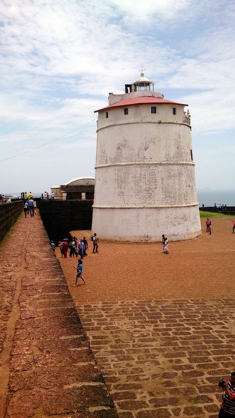 Fort Aguada, Candolim, Goa, India Goa Fort Photography, History Of Goa, Chapora Fort Goa Photography, Candolim Beach Goa, Goa India Photography, Goa Brochure, Goa Scenery, Aguada Fort Goa, Goa Images